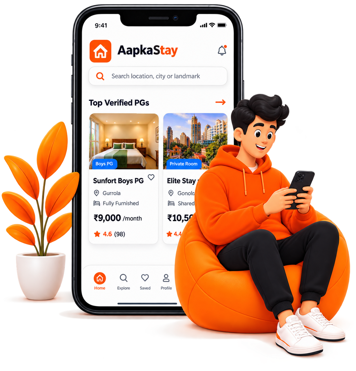 Search 100% verified PGs and hostels online with zero brokerage on AapkaStay